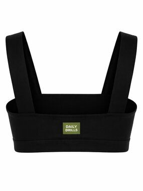Daily Drills Black Go! Lawson Bra Square Neck Stretch Medium